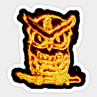 Samurai Fire Owl Sticker